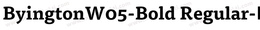 ByingtonW05-Bold Regular字体转换